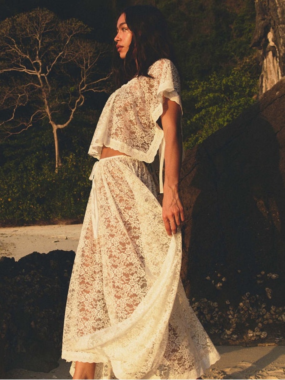 NWOT Doen ZINNIA SKIRT IN SALT - Picture 2 of 9